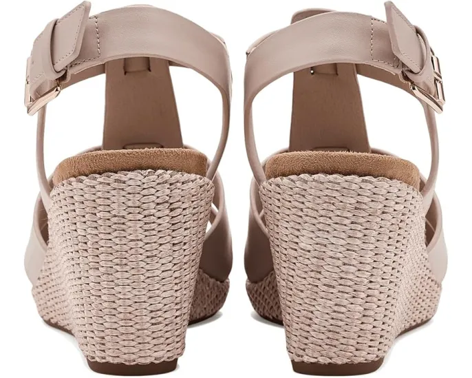 Клинья Rockport Belle с открытым носом и кожаным верхом