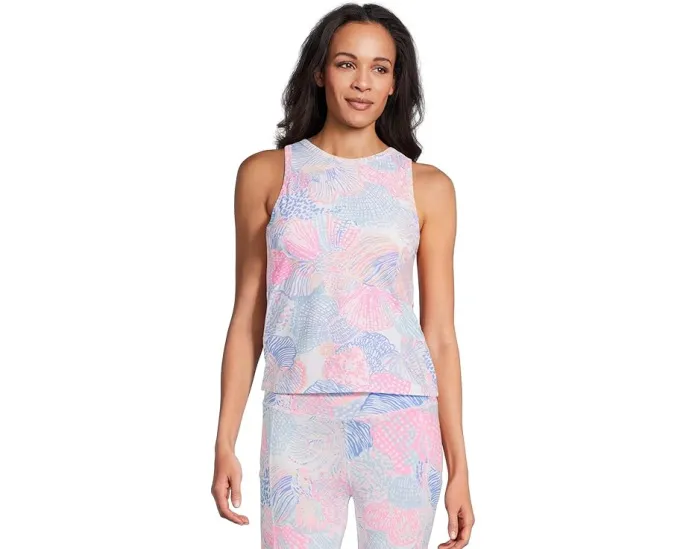 Lilly Pulitzer Топ Candia Active Bra Tank с встроенным бюстгальтером и защитой UPF 50+