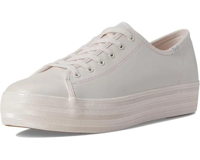 Кроссовки Keds Triple Kick Leather на платформе с кожаным верхом