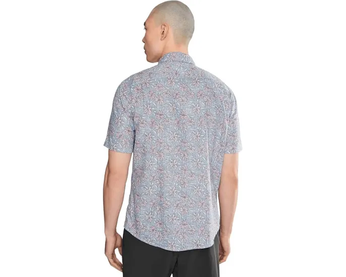 Рубашка Faherty Short Sleeve Breeze с принтом и расслабленным кроем