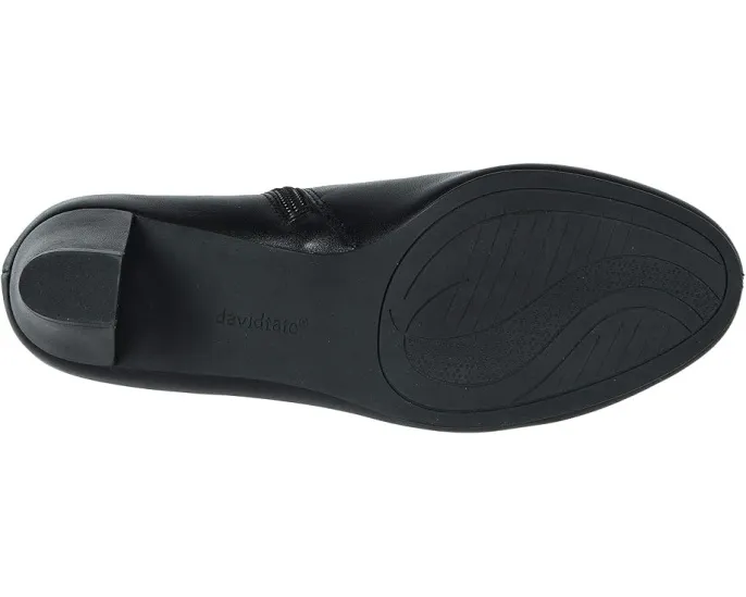 Ботильоны Fame из текстурированной замши с молнией и массивным каблуком David Tate