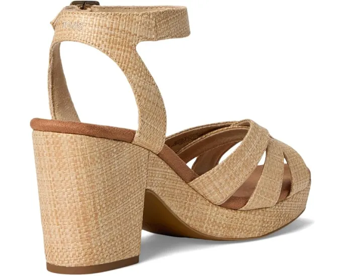 Босоножки TOMS Majorca Strappy на каблуке с ремешками и замшевым верхом