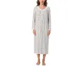 Длинная ночная сорочка Eileen West с длинными рукавами из трикотажа с V-образным вырезом