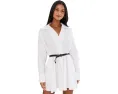 Платье-мини Norma Kamali Super Oversized Boyfriend с расклешенным подолом