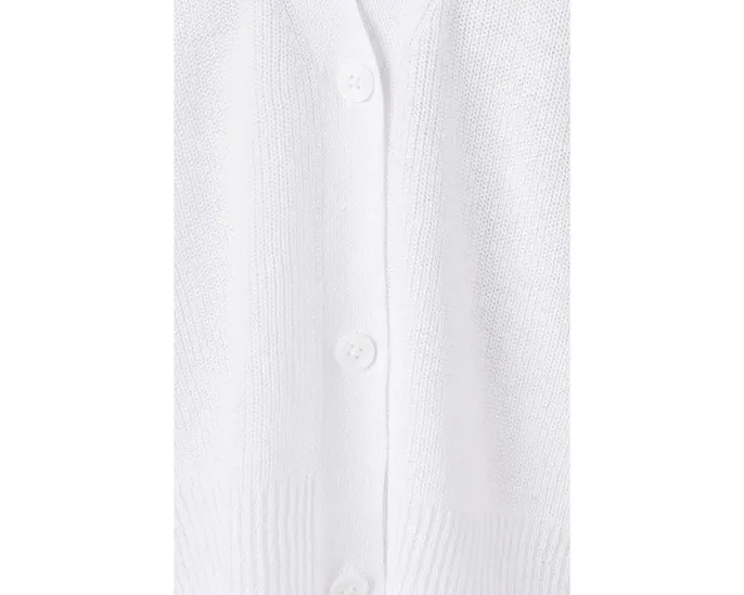 Petite Organic Linen Cotton V-neck Cardigan