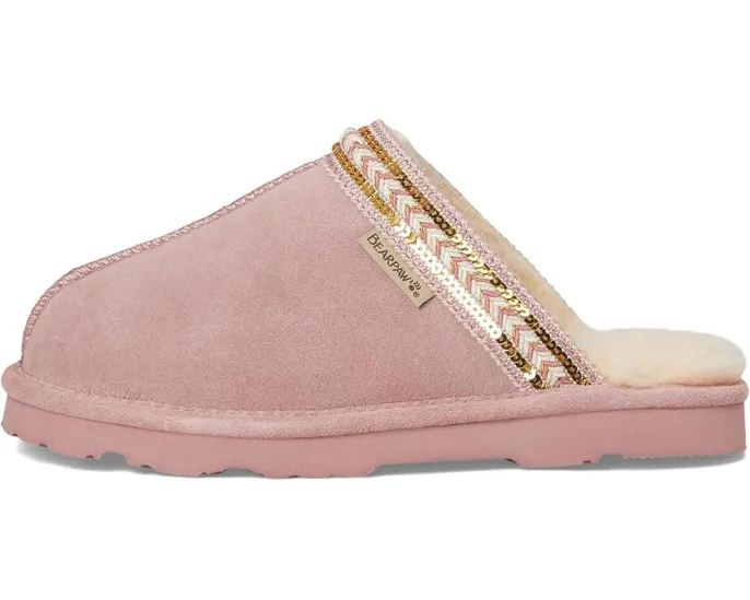 Домашние тапочки Bearpaw Tanya из замши с шерстяной подкладкой и защитой Bear Coat