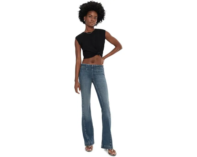 Free People Джинсы Alamo Low Rise Flare с заниженной талией и ультрарасклешенными штанинами