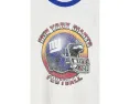 Футболка NFL New York Giants с полосатым ярмом Ringer Junk Food Clothing Kids