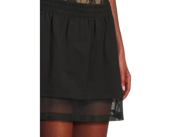 Мини-юбка Boyfriend с сеткой Norma Kamali на резинке