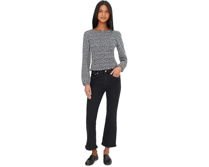 Блуза с драпировкой и лодочкой от Madewell