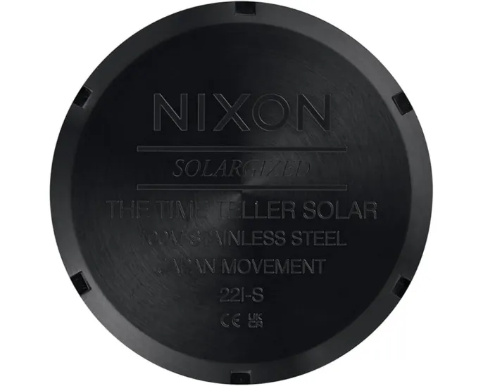 Часы Nixon Time Teller Solar из нержавеющей стали с японским кварцевым механизмом