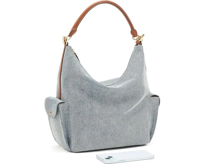 Большая плечевая сумка Lauren Ralph Lauren Blaike из состаренного денима