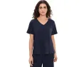 Футболка Eileen Fisher с V-образным вырезом из органического хлопкового джерси