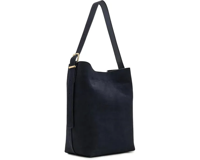 Сумка-ведро из замши Madewell Essential Bucket Tote Juniper Berry