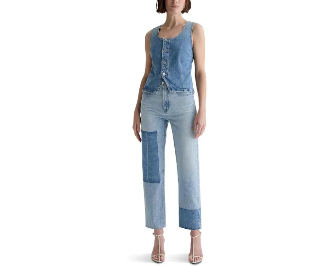 Джинсы AG Jeans Brinley с завышенной талией и прямым кроем в цвете Carpinteria