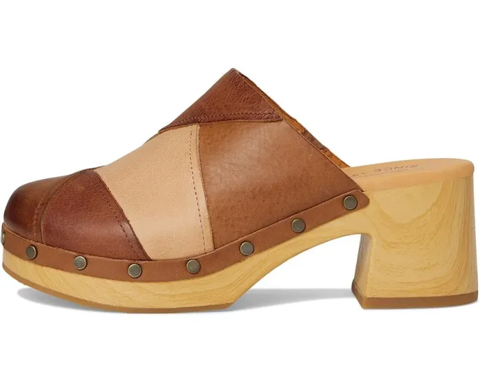 Сабо Kork-Ease Tay на каблуке в стиле пэчворк