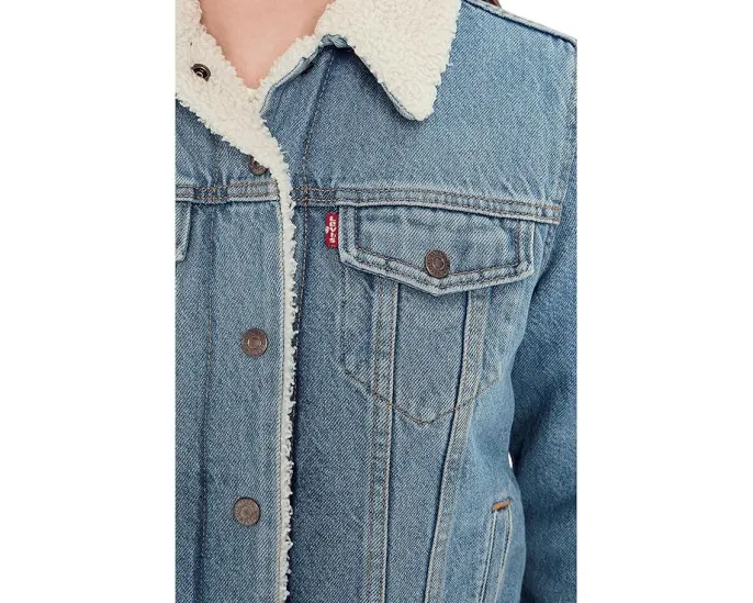 Куртка Levi's Womens Original Sherpa Trucker с леопардовым принтом