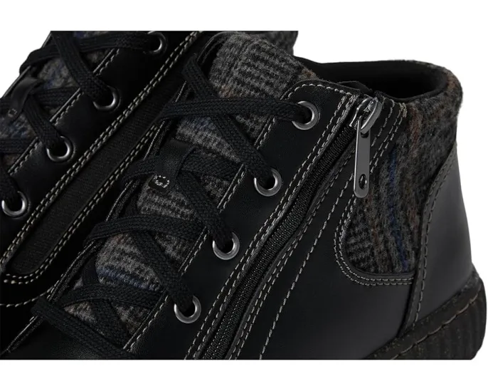 Ботинки Caroline Spice из кожи и текстиля на шнуровке и молнии