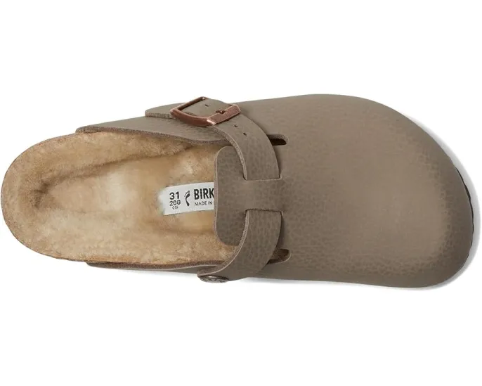 Детские сабо Birkenstock Boston с подкладкой из овчины