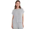 Топ Eileen Fisher из полосатого органического хлопка с круглым вырезом