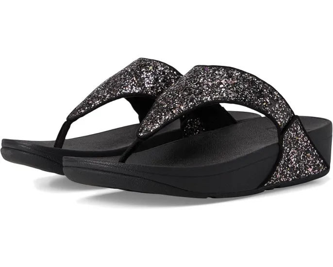 Сандалии FitFlop Lulu Multi-Tonal Glitter с перемычкой и блестками
