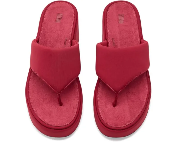 FitFlop Сандалии Platfforms Wedge Toe-Post на танкетке с ремешком и пряжкой