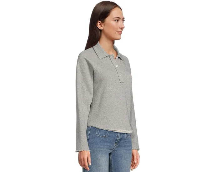 Поло Lilla P с удлиненной линией низа из мягкого французского велюра