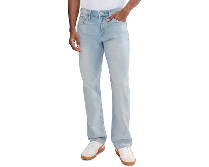 Джинсы Paige Normandie Transcend Vintage Straight Leg в светло-серо-голубом оттенке
