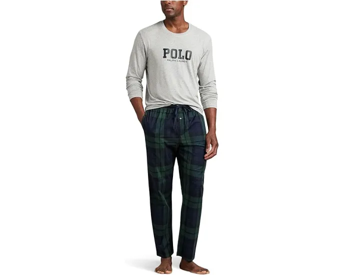 Пижамный комплект Polo Ralph Lauren из трикотажа и ткани
