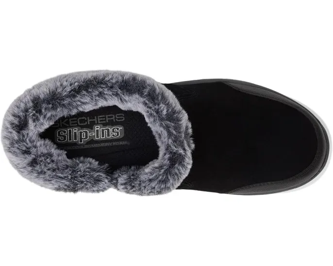 SKECHERS Easy Going ботинки без шнуровки с стеганым голенищем и искусственным мехом