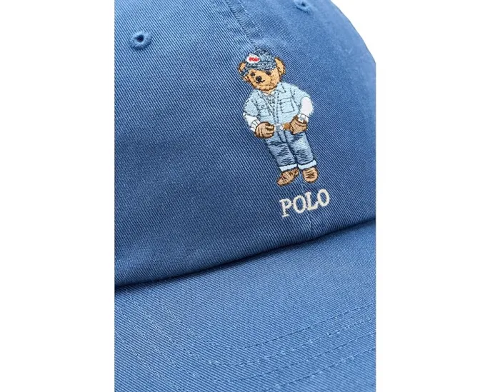Кепка Polo Bear Twill Ball Cap с вышитым медведем и изогнутым козырьком
