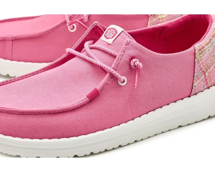 Hey Dude Kids Wally Funk Prep Plaid слипоны в клетку с эластичной шнуровкой