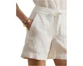 Шорты Linen Wide-Leg Drawcord из льна с широкими штанинами Lauren Ralph Lauren