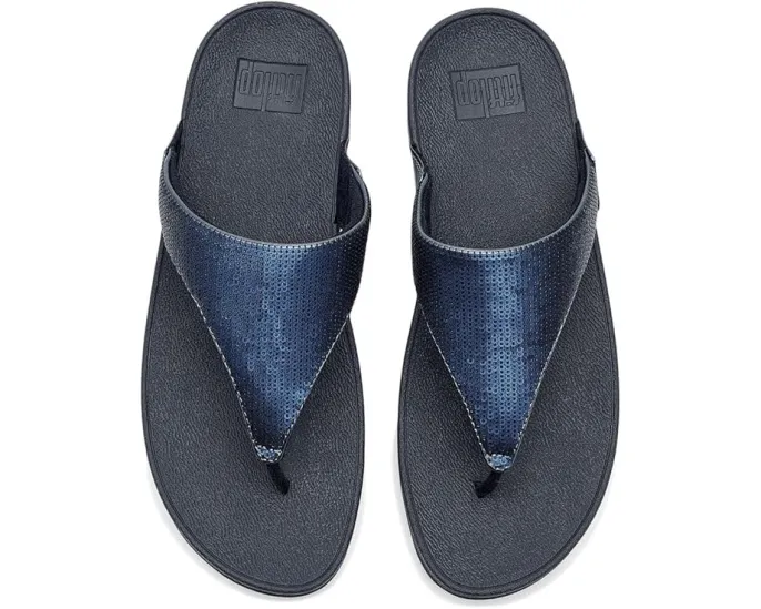 Блестящие сандалии FitFlop Lulu с микровобблбордом и стразами