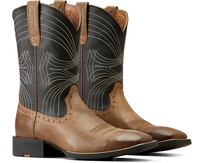 Ковбойские сапоги Ariat Sport Wide Square Toe ячменного коричневого цвета