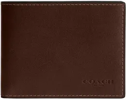 Кошелек COACH Slim Billfold из телячьей кожи со съемным вкладышем