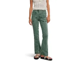 Брюки Venus Bootcut с расклешенным силуэтом из хлопка и льна Free People