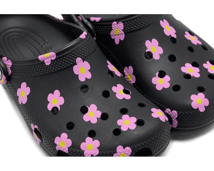 Классические кроксы Crocs Kids с узорами и графикой для детей