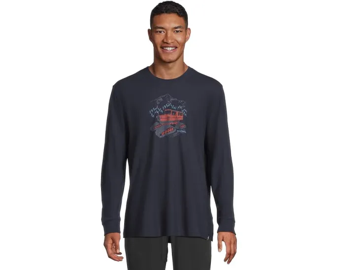Футболка Smartwool Snowcat Graphic Long Sleeve с длинным рукавом и принтом