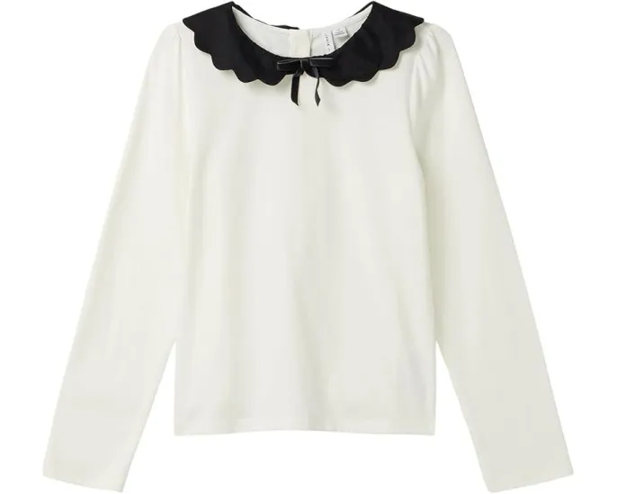 Блузка с кружевным воротником Janie and Jack для девочки на пуговицах