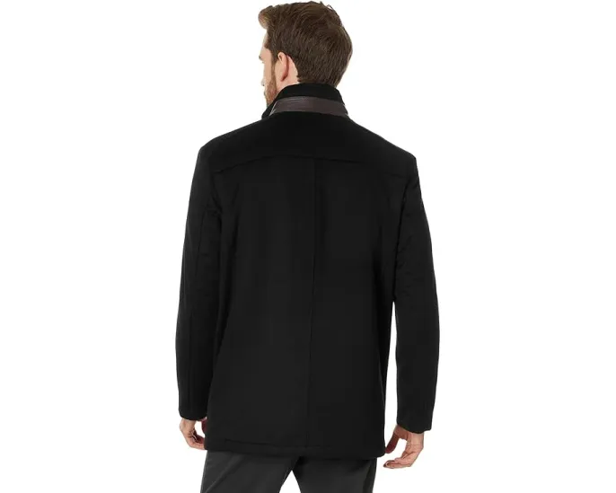 Шерстяное пальто Johnston & Murphy Upton Car Coat с отстегивающимся нагрудником