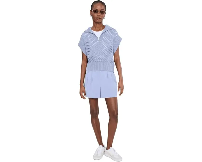 Вязаный свитер Gaines 1/2 Zip от Varley с высоким воротником и короткими рукавами