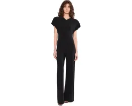 Комбинезон Norma Kamali Cap Sleeve с подплечниками и прямыми штанинами