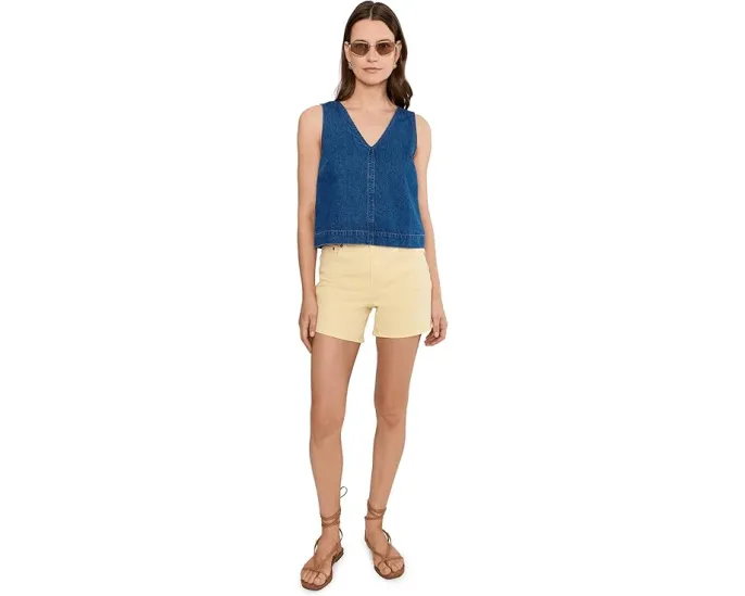 Топ V-neck Boxy Shell Madewell в цвете Marina Blue