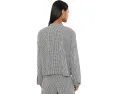 Organic Cotton Pucker Check Mandarin Collar Jacket