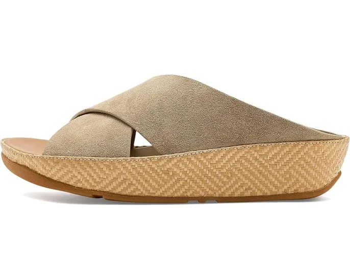 Сандалии Lulu Lux Cross Slides из замши с платформой от FitFlop