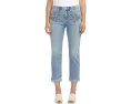 Джинсы Jag Jeans Carter Girlfriend с потертостями и классическим кроем