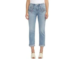 Джинсы Jag Jeans Carter Girlfriend с потертостями и классическим кроем