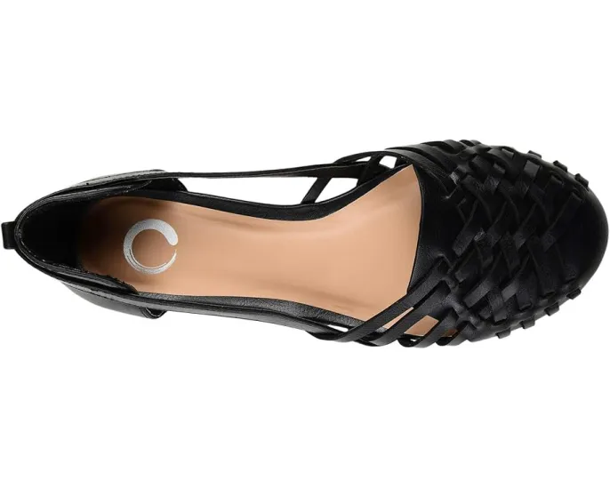 Балетки Ekko с плетеным узором и круглым носком Journee Collection