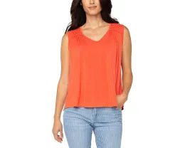 Топ Liverpool Los Angeles без рукавов с драпировкой и сборками из джерси